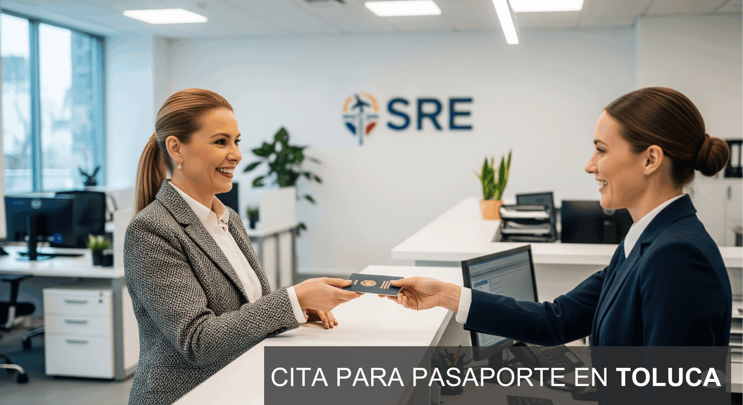 Trámite de pasaporte en la SRE de Toluca